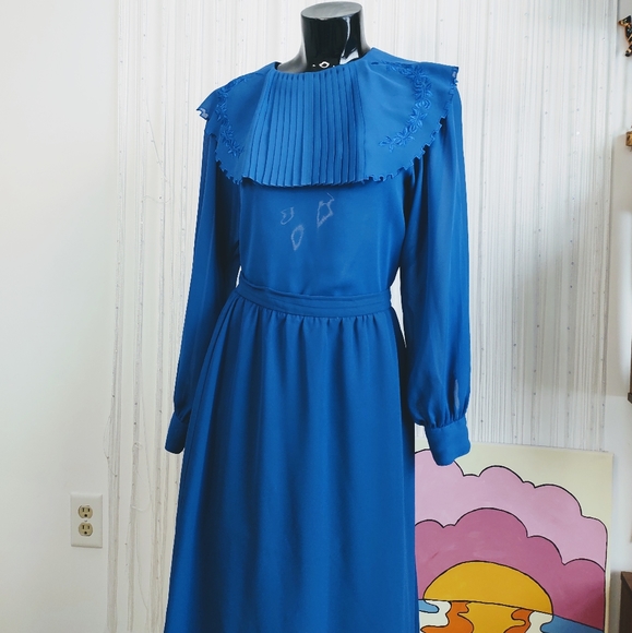 Vintage 80's Blue Skirt - Picture 6 of 7